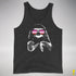 Pride Sloth Pink Lesbian Flag Sunglasses Premium Tank Top - Charcoal Triblend